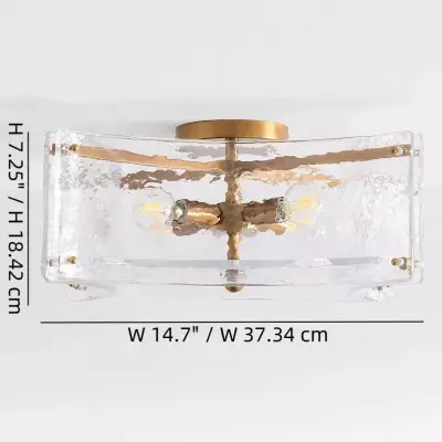 Luke Luxury 4-Light Textured Cast Glass Flush Mount Ceiling Light Luke Luxury 4-Light Textured Cast Glass Flush Mount Ceiling Light