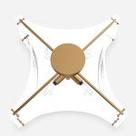 Luke Luxury 4-Light Textured Cast Glass Flush Mount Ceiling Light