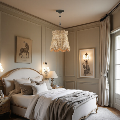 Karinne Natural Flower Rattan Pendant Light