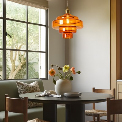 Yves Vintage Tiered Glass Pendant Light