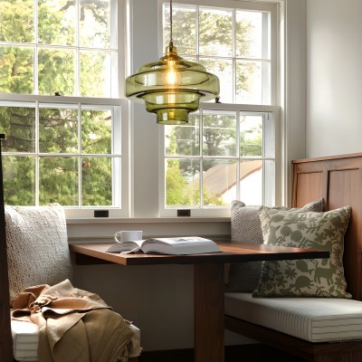 Yves Vintage Tiered Glass Pendant Light Yves Vintage Tiered Glass Pendant Light