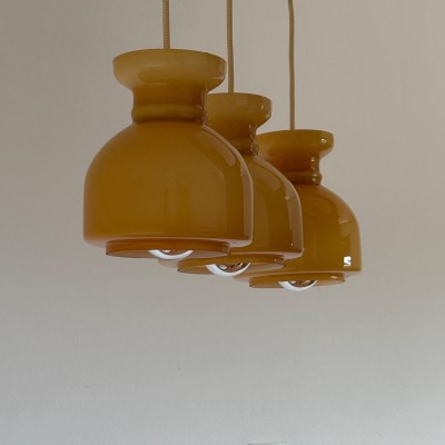 Heuman Vintage Cream Opaline Glass Pendant Light Heuman Vintage Cream Opaline Glass Pendant Light