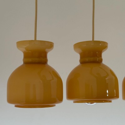 Heuman Vintage Cream Opaline Glass Pendant Light Heuman Vintage Cream Opaline Glass Pendant Light