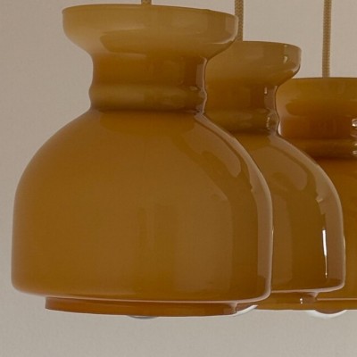 Heuman Vintage Cream Opaline Glass Pendant Light Heuman Vintage Cream Opaline Glass Pendant Light