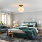 Pawson Minimalist Round Glass Brass Flush Mount Ceiling Light