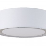 Haslam Wabi-Sabi White Linen Drum Shade Flush Mount Ceiling Light
