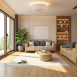 Haslam Wabi-Sabi White Linen Drum Shade Flush Mount Ceiling Light