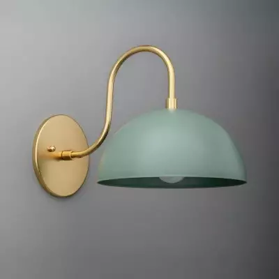Zethus Modern Soft Cream Dome Metal Wall Light Zethus Modern Soft Cream Dome Metal Wall Light