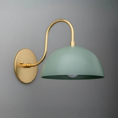 Zethus Modern Soft Cream Dome Metal Wall Light