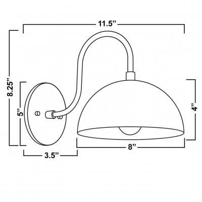 Zethus Modern Soft Cream Dome Metal Wall Light Zethus Modern Soft Cream Dome Metal Wall Light