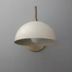 Zethus Modern Soft Cream Dome Metal Wall Light