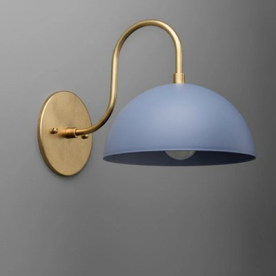 Zethus Modern Soft Cream Dome Metal Wall Light Zethus Modern Soft Cream Dome Metal Wall Light