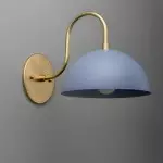Zethus Modern Soft Cream Dome Metal Wall Light