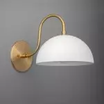 Zethus Modern Soft Cream Dome Metal Wall Light