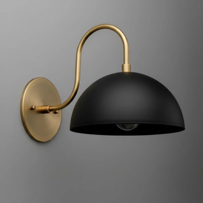 Zethus Modern Soft Cream Dome Metal Wall Light Zethus Modern Soft Cream Dome Metal Wall Light