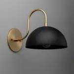 Zethus Modern Soft Cream Dome Metal Wall Light
