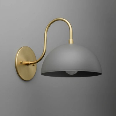 Zethus Modern Soft Cream Dome Metal Wall Light Zethus Modern Soft Cream Dome Metal Wall Light