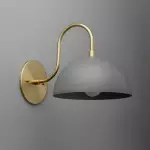 Zethus Modern Soft Cream Dome Metal Wall Light
