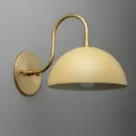 Zethus Modern Soft Cream Dome Metal Wall Light