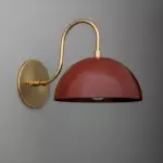 Zethus Modern Soft Cream Dome Metal Wall Light