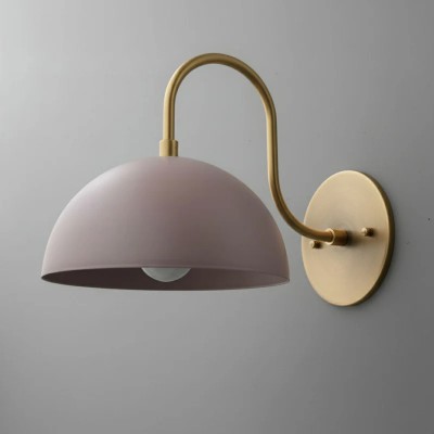 Zethus Modern Soft Cream Dome Metal Wall Light Zethus Modern Soft Cream Dome Metal Wall Light