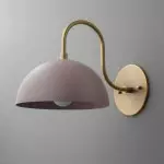 Zethus Modern Soft Cream Dome Metal Wall Light