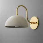 Zethus Modern Soft Cream Dome Metal Wall Light