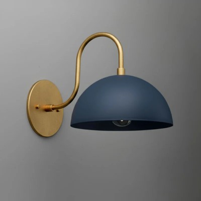Zethus Modern Soft Cream Dome Metal Wall Light Zethus Modern Soft Cream Dome Metal Wall Light