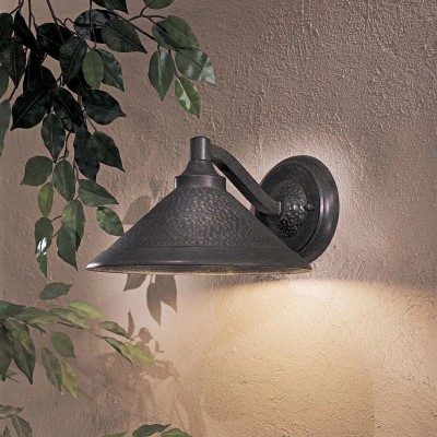 Conran Industrial Black Metal Cone Shade Outdoor Wall Light Conran Industrial Black Metal Cone Shade Outdoor Wall Light
