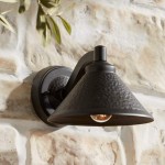 Conran Industrial Black Metal Cone Shade Outdoor Wall Light