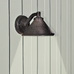 Conran Industrial Black Metal Cone Shade Outdoor Wall Light