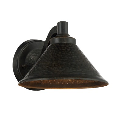 Conran Industrial Black Metal Cone Shade Outdoor Wall Light Conran Industrial Black Metal Cone Shade Outdoor Wall Light