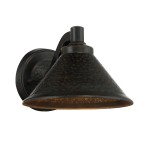 Conran Industrial Black Metal Cone Shade Outdoor Wall Light