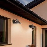 Conran Industrial Black Metal Cone Shade Outdoor Wall Light