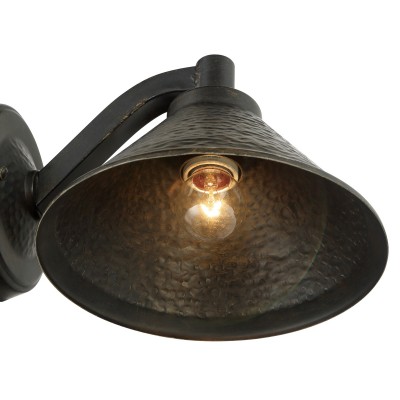 Conran Industrial Black Metal Cone Shade Outdoor Wall Light Conran Industrial Black Metal Cone Shade Outdoor Wall Light