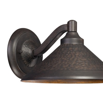 Conran Industrial Black Metal Cone Shade Outdoor Wall Light Conran Industrial Black Metal Cone Shade Outdoor Wall Light