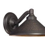 Conran Industrial Black Metal Cone Shade Outdoor Wall Light