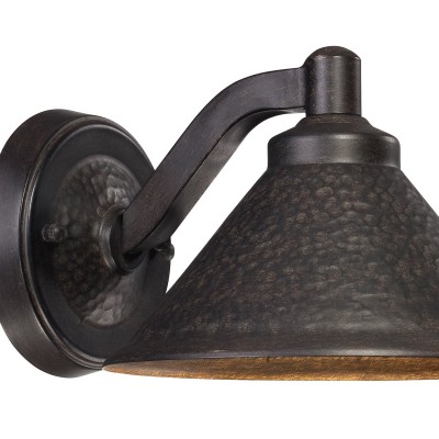 Conran Industrial Black Metal Cone Shade Outdoor Wall Light Conran Industrial Black Metal Cone Shade Outdoor Wall Light