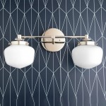 Makhai 2 Lights Farmhouse White Globes Vanity Wall Light