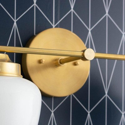 Makhai 2 Lights Farmhouse White Globes Vanity Wall Light Makhai 2 Lights Farmhouse White Globes Vanity Wall Light