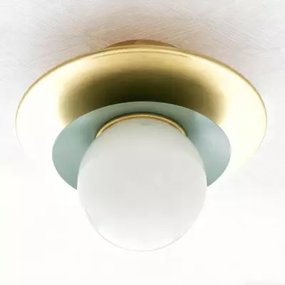Ilincic Modern Morandi Globe Brass Ceiling Light Ilincic Modern Morandi Globe Brass Ceiling Light