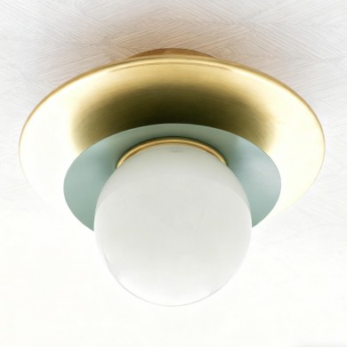 Ilincic Modern Morandi Globe Brass Ceiling Light