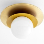 Ilincic Modern Morandi Globe Brass Ceiling Light