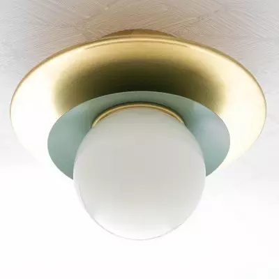 Ilincic Modern Morandi Globe Brass Ceiling Light Ilincic Modern Morandi Globe Brass Ceiling Light