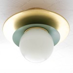 Ilincic Modern Morandi Globe Brass Ceiling Light
