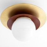 Ilincic Modern Morandi Globe Brass Ceiling Light