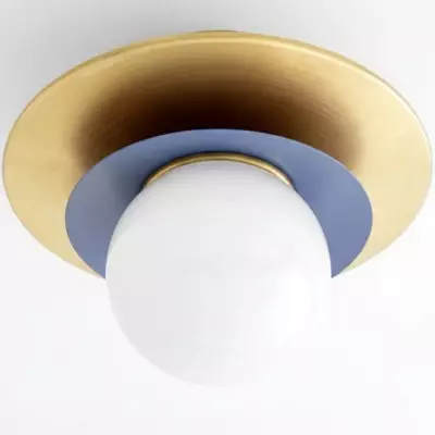 Ilincic Modern Morandi Globe Brass Ceiling Light Ilincic Modern Morandi Globe Brass Ceiling Light