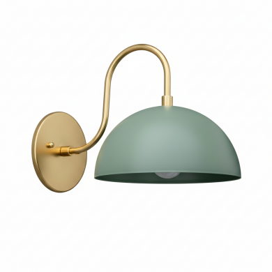 Zethus Modern Soft Cream Dome Metal Wall Light