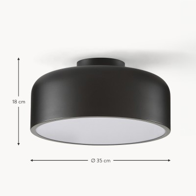 Dixon Modern Powder-coated Metal Round Flush Mount Ceiling Light Dixon Modern Powder-coated Metal Round Flush Mount Ceiling Light