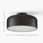 Dixon Modern Powder-coated Metal Round Flush Mount Ceiling Light